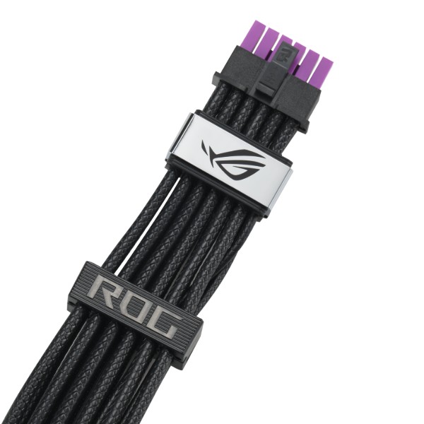 Фото - Кабель живлення для відеокарти Asus ROG Equalizer 12V-2x6 ATX 3.1 & PCIe 5.1 Black (90YE00BN-B0QA00)